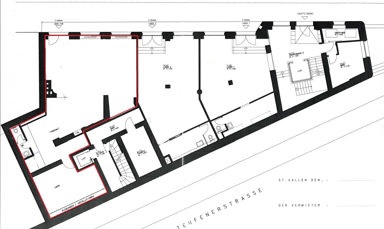 Ladenfläche an Davidstrasse 3, 9000 St. Gallen – Bild 2 von 2