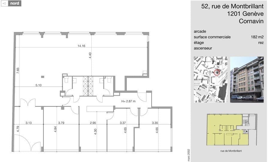Büro an Rue de Montbrillant 52, 1202 Genf