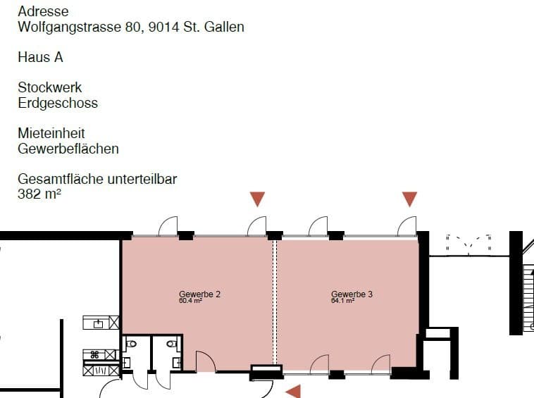 Gewerbe an Wolfgangstrasse 80, 9014 St. Gallen – Bild 3 von 3