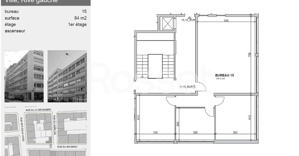Büro an Rue Du-Roveray 16, 1207 Genf