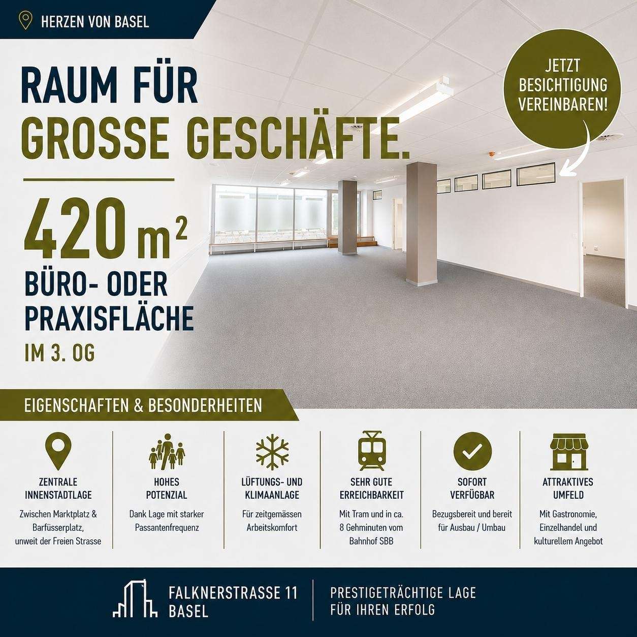 Büro an Falknerstrasse 11, 4001 Basel